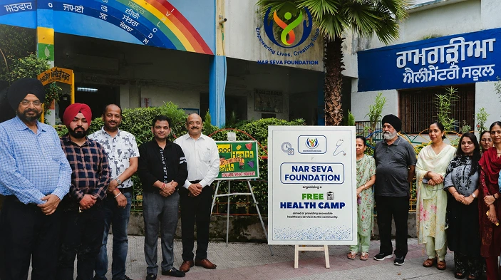 A free medical camp run by Nar Seva Foundation